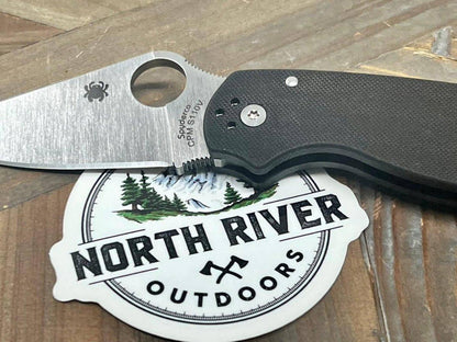 Spyderco Para 3 C223GPDBL Knife 3" S110V Satin Black G10 (USA) - NORTH RIVER OUTDOORS