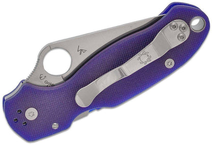 Spyderco Para 3 C223GPDBL Knife 3" S110V Satin Dark Blue G10 (USA) - NORTH RIVER OUTDOORS