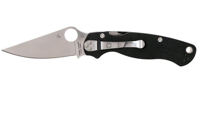 Spyderco Paramilitary 2 Left Handed Knife 3.42" CPM-S45VN Satin Black G10 Handles - NORTH RIVER OUTDOORS