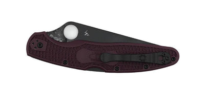 Spyderco Police 4 Burgundy Lightweight Sprint Run CTS-PD#1 Black Plain Edge C07BGBP4 - NORTH RIVER OUTDOORS
