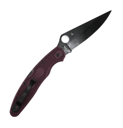 Spyderco Police 4 Burgundy Lightweight Sprint Run CTS-PD#1 Black Plain Edge C07BGBP4 - NORTH RIVER OUTDOORS