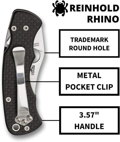 Spyderco Reinhold Rhino Folding Knife 2.35" (C210CFP) - NORTH RIVER OUTDOORS