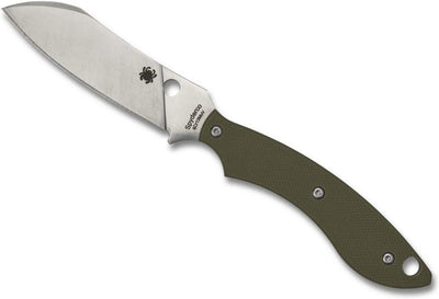 Spyderco Stok Drop Point Fixed Blade Knife 2.95" Satin Plain Blade OD G10 Boltaron Sheath - NORTH RIVER OUTDOORS