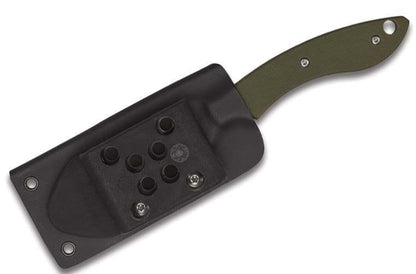 Spyderco Stok Drop Point Fixed Blade Knife 2.95" Satin Plain Blade OD G10 Boltaron Sheath - NORTH RIVER OUTDOORS