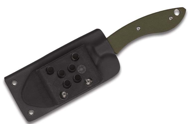Spyderco Stok Drop Point Fixed Blade Knife 2.95" Satin Plain Blade OD G10 Boltaron Sheath - NORTH RIVER OUTDOORS