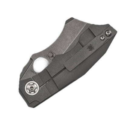 Spyderco Stovepipe Folding Knife 2.78" CPM-20CV Dark Stonewashed Cleaver Blade - NORTH RIVER OUTDOORS