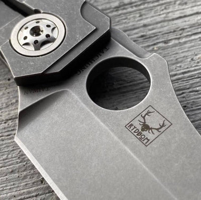 Spyderco Stovepipe Folding Knife 2.78" CPM-20CV Dark Stonewashed Cleaver Blade - NORTH RIVER OUTDOORS