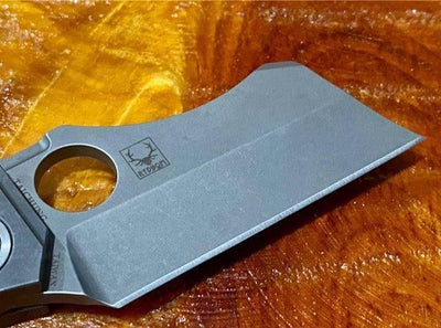 Spyderco Stovepipe Folding Knife 2.78" CPM-20CV Dark Stonewashed Cleaver Blade - NORTH RIVER OUTDOORS