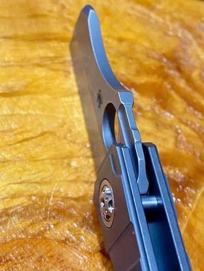 Spyderco Stovepipe Folding Knife 2.78" CPM-20CV Dark Stonewashed Cleaver Blade - NORTH RIVER OUTDOORS