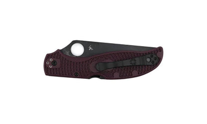 Spyderco Stretch 2XL Lightweight Sprint Run Folding Knife 3.99" Black Blade w/ Burgundy FRN Handles - NORTH RIVER OUTDOORS