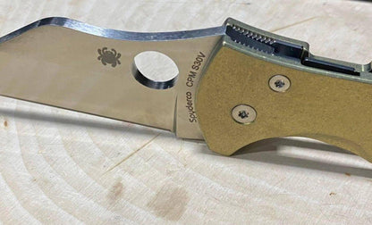 Spyderco Yojimbo 2 Custom Folding Knife 3.2" S30V Titanium Handles - NORTH RIVER OUTDOORS