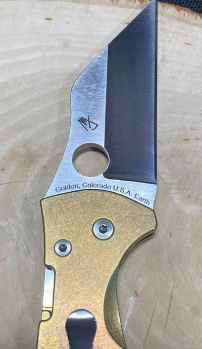 Spyderco Yojimbo 2 Custom Folding Knife 3.2" S30V Titanium Handles - NORTH RIVER OUTDOORS