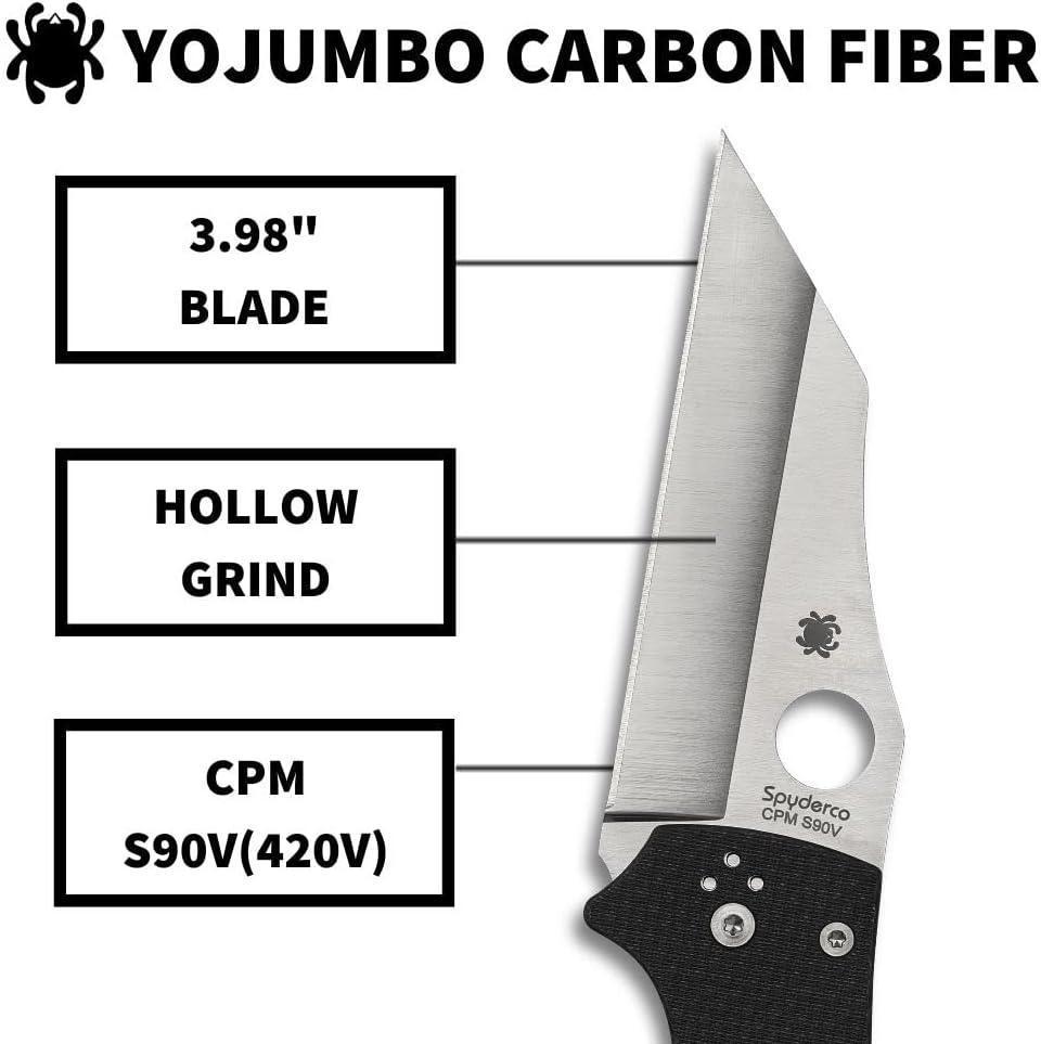 Spyderco YoJumbo C253CFP Sprint Run Folding Knife 3.98" CPM S90V CF - NORTH RIVER OUTDOORS