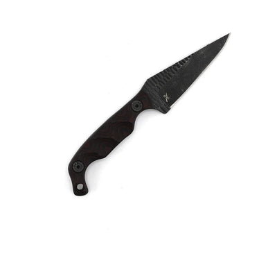Stroup Knives Mini Black & Red Custom Fixed Blade - NORTH RIVER OUTDOORS