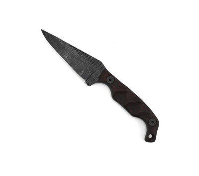 Stroup Knives Mini Black & Red Custom Fixed Blade - NORTH RIVER OUTDOORS