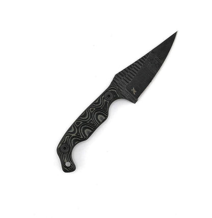 Stroup Knives Mini1 Black Camo G10 Fixed Blade - NORTH RIVER OUTDOORS