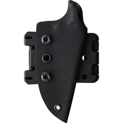 Stroup Knives Mini1 EDC Fixed Blade Knife 3.125" 1095 Hand Carved Pike Blade Milled Black G10 Handles Kydex Sheath - NORTH RIVER OUTDOORS