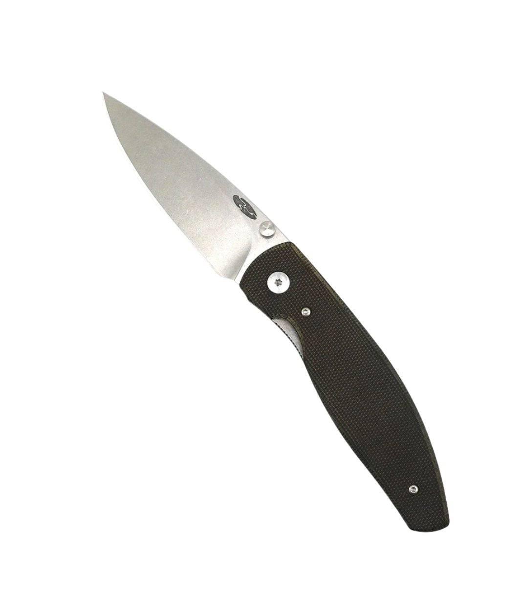 TRM ATOM Folding Knife OD Green Micarta Scales 3.5" Drop Point CPM-20CV (Pre-Owned) - NORTH RIVER OUTDOORS