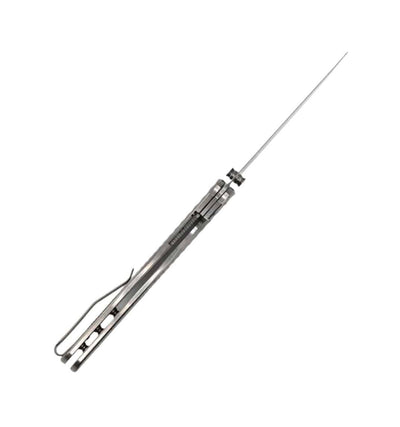 TRM Atom Liner Lock Lizard Skin Contoured 3D Titanium Scales Stonewashed MagnaCut - NORTH RIVER OUTDOORS