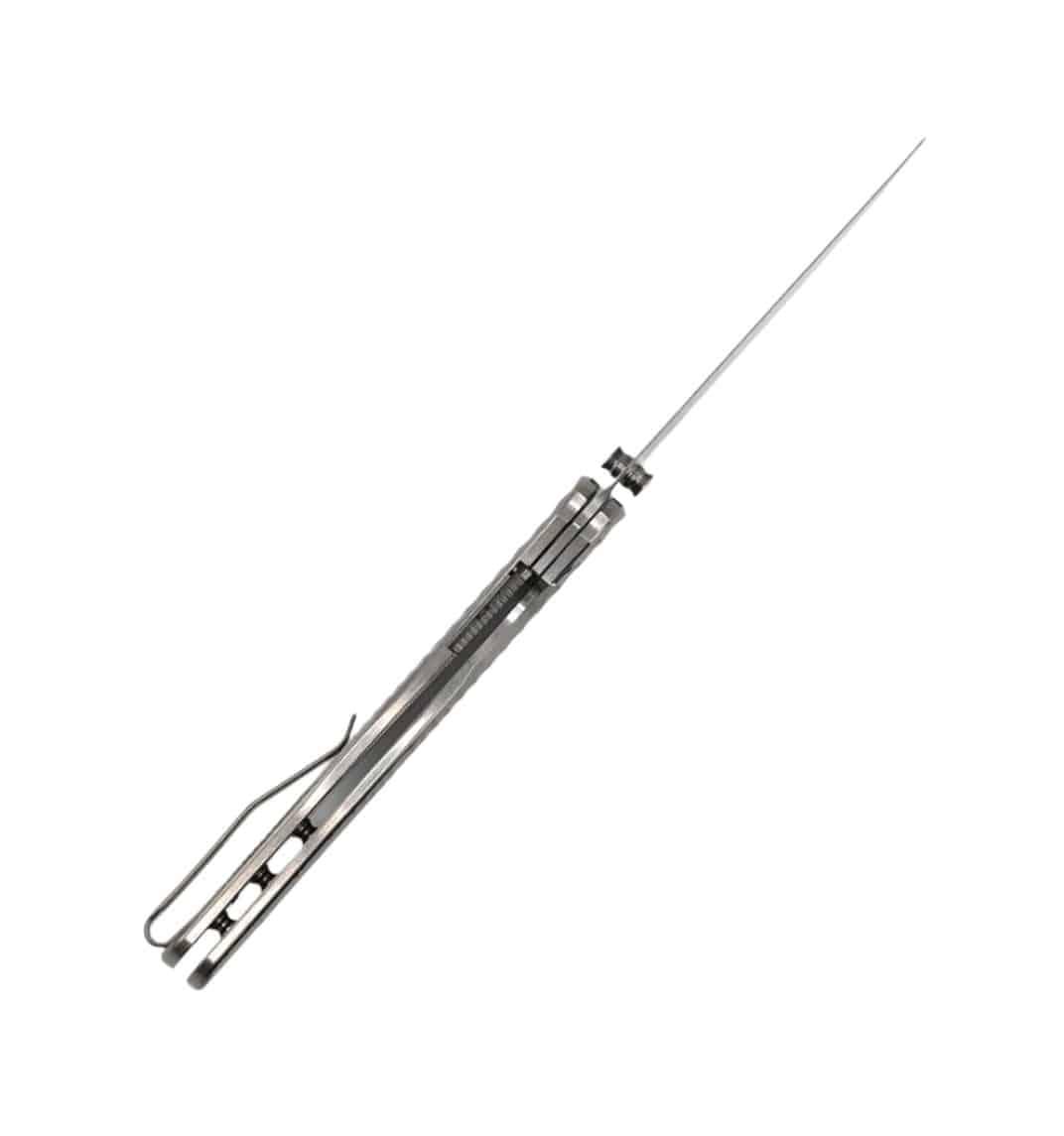 TRM Atom Liner Lock Lizard Skin Contoured 3D Titanium Scales