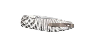 TRM Atom Liner Lock Lizard Skin Contoured 3D Titanium Scales Stonewashed MagnaCut - NORTH RIVER OUTDOORS