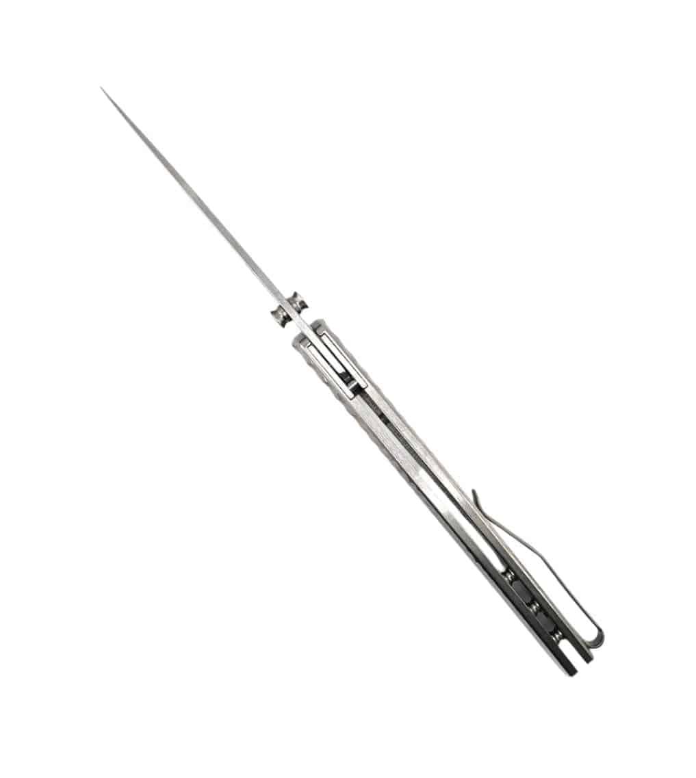 TRM Atom Liner Lock Lizard Skin Contoured 3D Titanium Scales