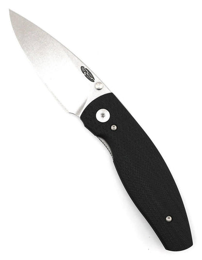 TRM Neutron 2 Linerlock MagnaCut - Jet Black G10 - 3D Contoured Lizard Skin Scales - NORTH RIVER OUTDOORS