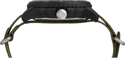 Timex Gallatin Nylon Slip-Thru Watch - Solar Green/Black Dial - NORTH RIVER OUTDOORS