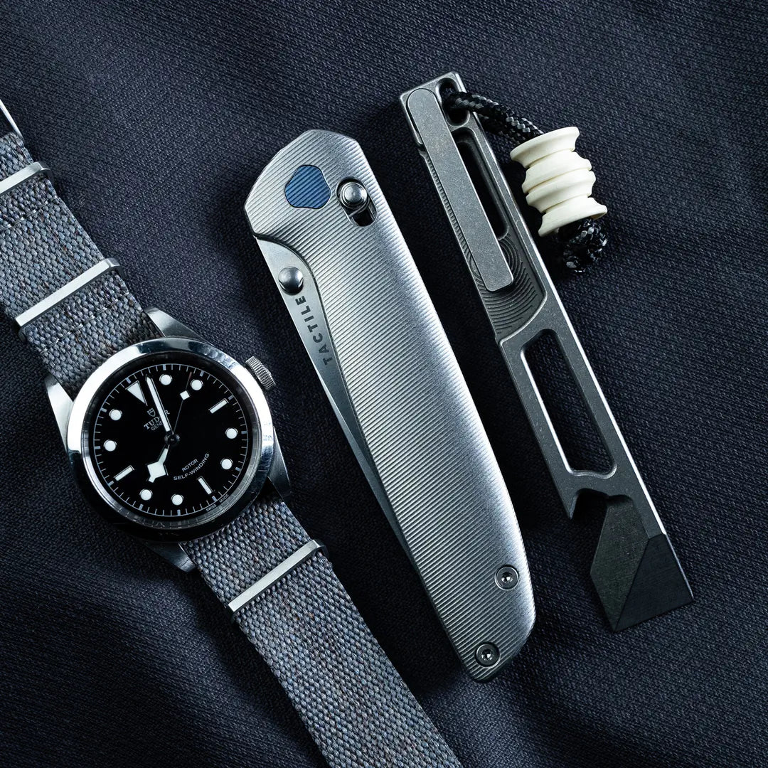 Tactile Maverick MagnaCut Folding Knife Stonewash Titanium (USA)