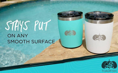 Toadfish 10oz Double Wall Insulated Stainless Steel Rocks Tumbler w/ East Slide Lid - NORTH RIVER OUTDOORS