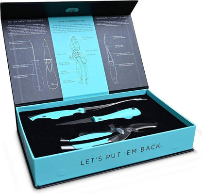 Toadfish Coastal Kitchen Collection - Crab Cracker, Shrimp Deveiner and Oyster Knife - NORTH RIVER OUTDOORS