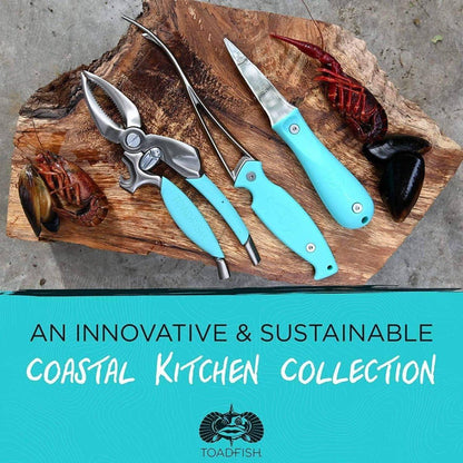 Toadfish Coastal Kitchen Collection - Crab Cracker, Shrimp Deveiner and Oyster Knife - NORTH RIVER OUTDOORS