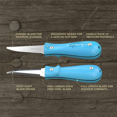 Toadfish Oyster Shucking Opener PUT 'EM BACK Knife - NORTH RIVER OUTDOORS