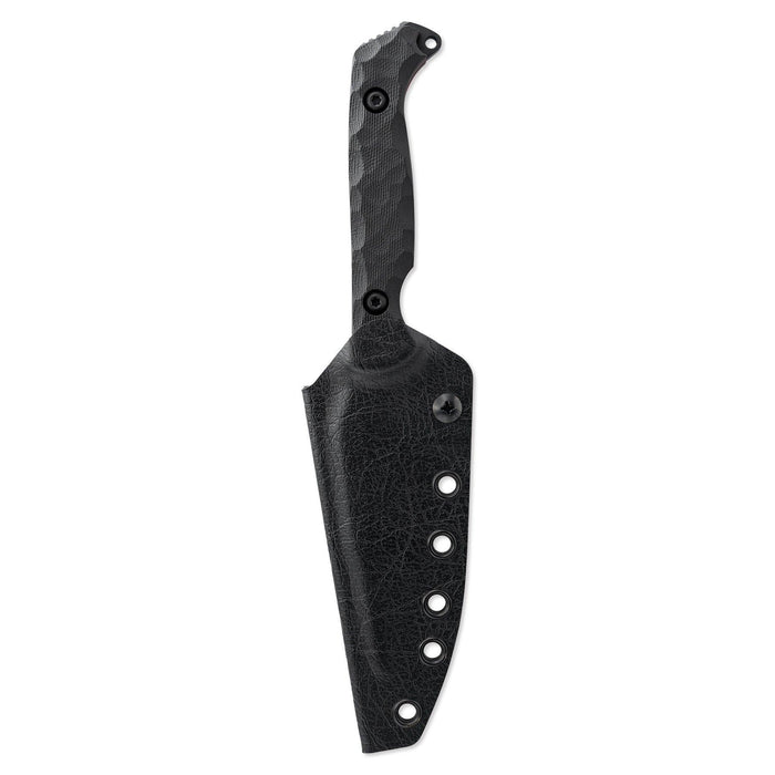 Toor Darter Fixed Blade Knife 4.25" CPM-S35VN Black Etched Double Edge Sawback Shadow Black G10 Handles (USA) from NORTH RIVER OUTDOORS