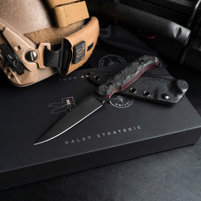 Toor Darter Fixed Blade Knife 4.25" CPM-S35VN Black Etched Double Edge Sawback Shadow Black G10 Handles (USA) - NORTH RIVER OUTDOORS