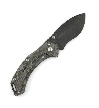 Custom Engraved Toor Knives XT1 Bravo Carbon Fiber Folding Knife CPM S35VN (USA) - NORTH RIVER OUTDOORS