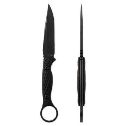 Toor Anaconda Outlaw Fixed Blade 3.75" CPM-3V Black Oxide Drop Point Ebony Wood Handles (USA) - NORTH RIVER OUTDOORS