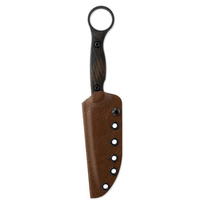 Toor Anaconda Outlaw Fixed Blade 3.75" CPM-3V Black Oxide Drop Point Ebony Wood Handles (USA) - NORTH RIVER OUTDOORS