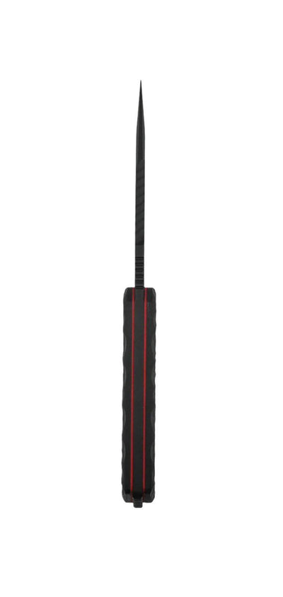 Toor Darter T Fixed Blade Knife 4.25" M4 Sawback Shadow Black G10 Handles w/ Red Inlays (USA) - NORTH RIVER OUTDOORS