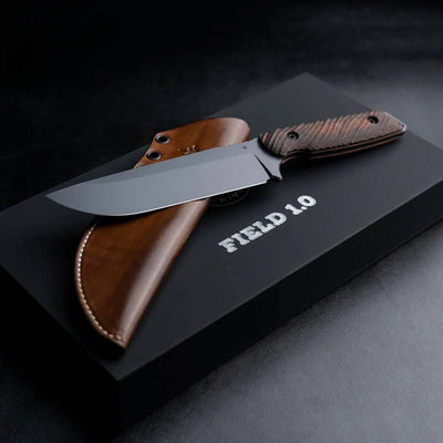 Toor Field 1.0 Fixed Blade Knife 6" CPM-154 Saddle Leather Sheath (USA) - NORTH RIVER OUTDOORS