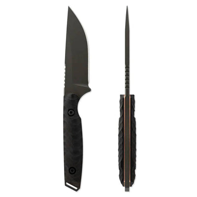 Toor Field 3.0 Fixed Blade Knife 3.625" CPM-154 Battleship Gray Drop Point Ebony Wood (USA) - NORTH RIVER OUTDOORS