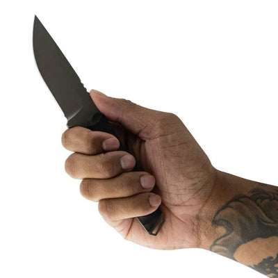 Toor Field 3.0 Fixed Blade Knife 3.625" CPM-154 Battleship Gray Drop Point Ebony Wood (USA) - NORTH RIVER OUTDOORS