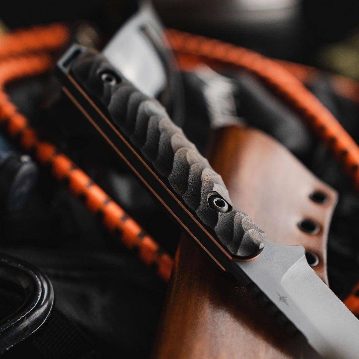 Toor Field 3.0 Fixed Blade Knife 3.625" CPM-154 Battleship Gray Drop Point Ebony Wood (USA) - NORTH RIVER OUTDOORS