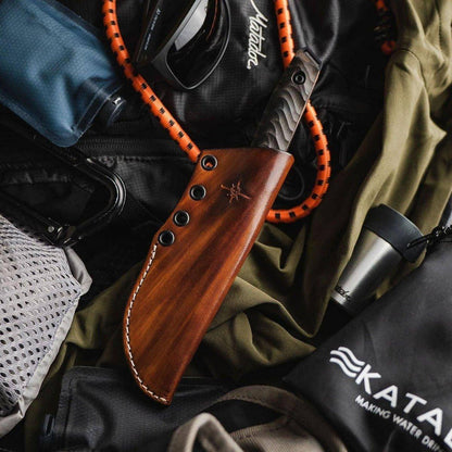 Toor Field 3.0 Fixed Blade Knife 3.625" CPM-154 Battleship Gray Drop Point Ebony Wood (USA) - NORTH RIVER OUTDOORS