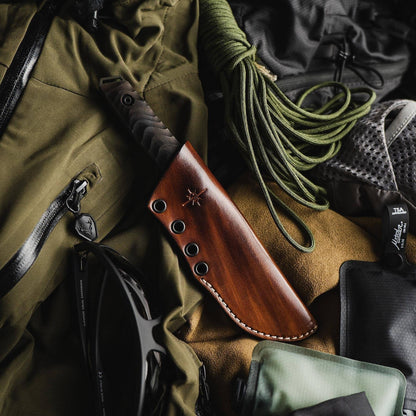 Toor Field 3.0 Fixed Blade Knife 3.625" CPM-154 Spanish Moss Drop Point Ebony Wood (USA) - NORTH RIVER OUTDOORS