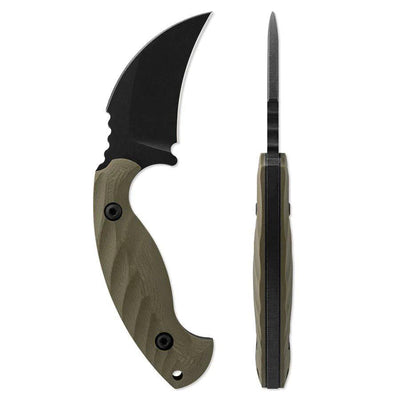 Toor Karsumba Karambit Knife Burlap Green (USA) - NORTH RIVER OUTDOORS