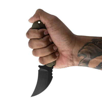 Toor Karsumba Karambit Knife Burlap Green (USA) - NORTH RIVER OUTDOORS
