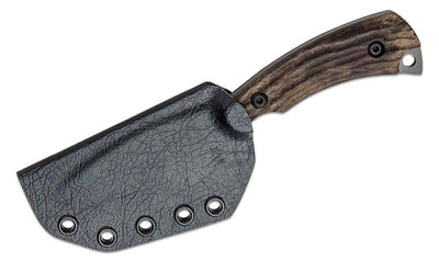Toor Knives Vellum Fixed Blade Skinner Knife 3.5" CPM-154 Black Skinner, Ebony Wood (USA) - NORTH RIVER OUTDOORS
