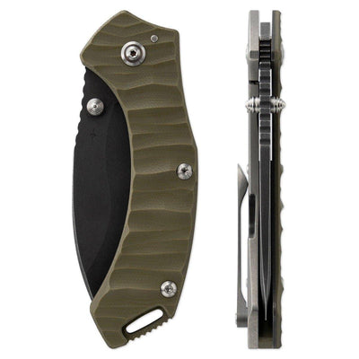 Toor Knives XT1 Bravo G10 OD Green Ti Folding Knife S35VN (USA) - NORTH RIVER OUTDOORS