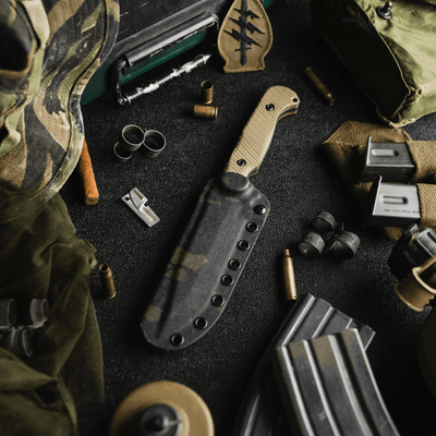Toor Limited Edition Valor Tropic Thunder Fixed Blade Knife 5.5" CPM-3V Tiger Stripe Camo - NORTH RIVER OUTDOORS